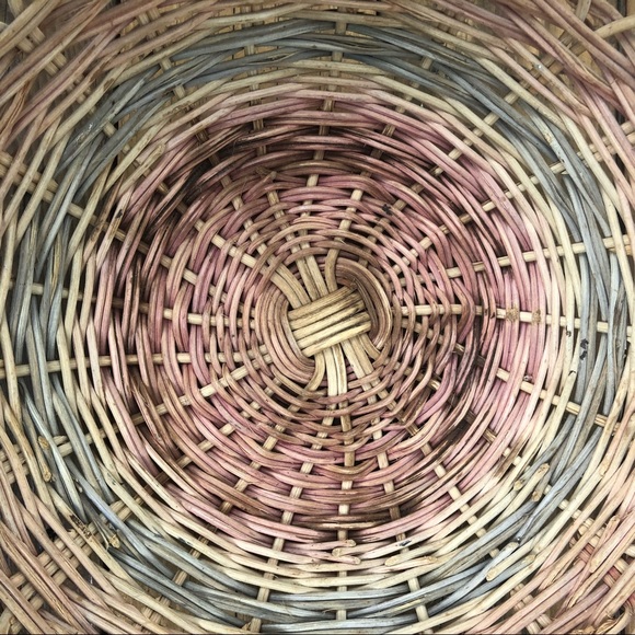 Handmade Hand dyed Boho basket one of a kind Cottagecore - Picture 4 of 15